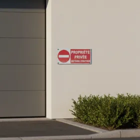 Panneau Interdit propriété privée défense d'entrer