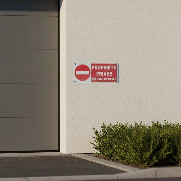 Panneau Interdit propriété privée défense d'entrer