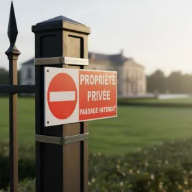 Panneau Interdit propriété privée passage interdit