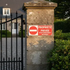 Propriété privée : Panneau Stationnement Interdit | Accès Non Autorisé