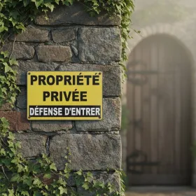 Panneau Propriété Privée Accès Interdit | Défense d'Entrer Extérieur