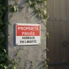 Panneau Propriété privée : Animaux en liberté - Signalétique