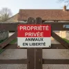 Panneau Propriété privée : Animaux en liberté - Signalétique