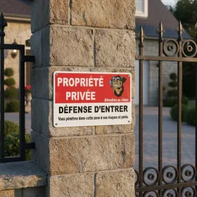 Panneau propriété privée Attention au Chien – Panneau parking