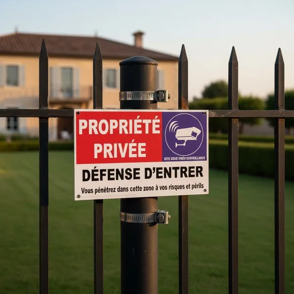 Panneau accès interdit propriété privée – Défense d’entrer