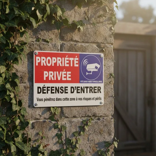 Panneau accès interdit propriété privée – Défense d’entrer