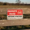 Panneau signalisation défense d'entrer PVC Tête de Mort 30x50cm