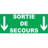 Sortie de secours avec porte en bas