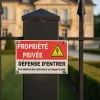 Panneau propriété privée danger électrique – Défense d’entrer