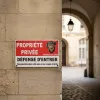 Panneau propriété privée défense d'entrer usage extérieur