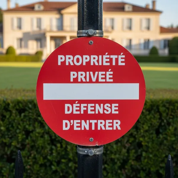 Panneau propriété privée accès interdit – Défense d’entrer