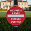 Panneau propriété privée accès interdit – Défense d’entrer