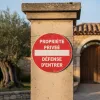 Panneau propriété privée rond | Défense d’entrer | Interdiction accès