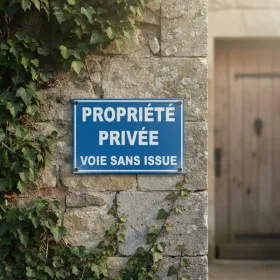 Panneau sans issue - panneau propriété privée voie sans issue