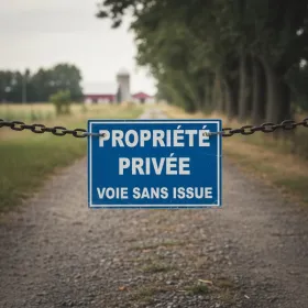 Panneau sans issue - panneau propriété privée voie sans issue