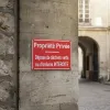 Panneau propriété privée interdiction dépôt déchets verts à poser