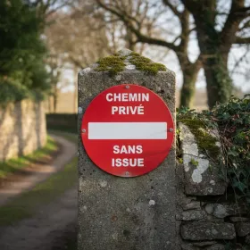 Panneau Chemin privé sans issue – Panneau propriété privée