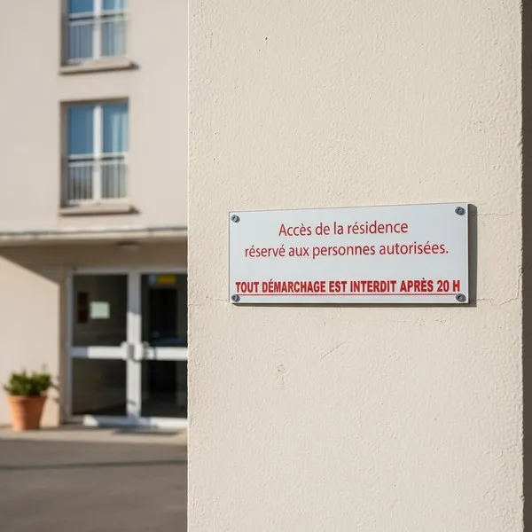 Panneau propriété privée accès interdit résidence