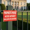 Panneau propriété privée accès interdit sous peine de poursuites