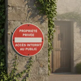 Panneau Propriété privée accès interdit au public