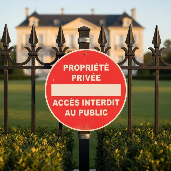 Panneau Propriété privée accès interdit au public