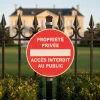 Panneau Propriété privée accès interdit au public