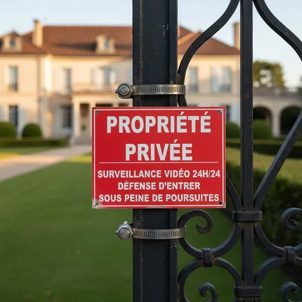 Panneau Propriété Privée Défense d’Entrer Surveillance 24h