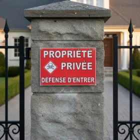 Panneau propriété privée danger de mort – Défense d’entrer