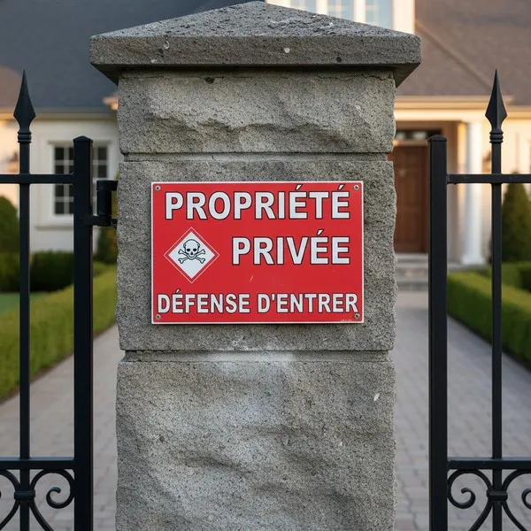Panneau propriété privée danger de mort – Défense d’entrer