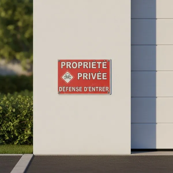 Panneau propriété privée danger de mort – Défense d’entrer