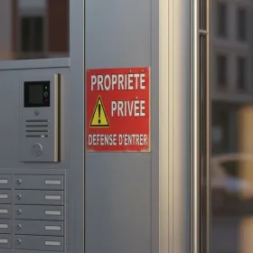 Panneau Propriété Privée | Interdiction d'Entrer (Pictogramme)
