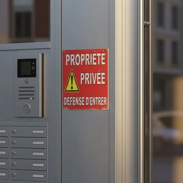 Panneau Propriété Privée | Interdiction d'Entrer (Pictogramme)