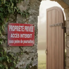Panneau Signalétique Accès Interdit à la Propriété Privée