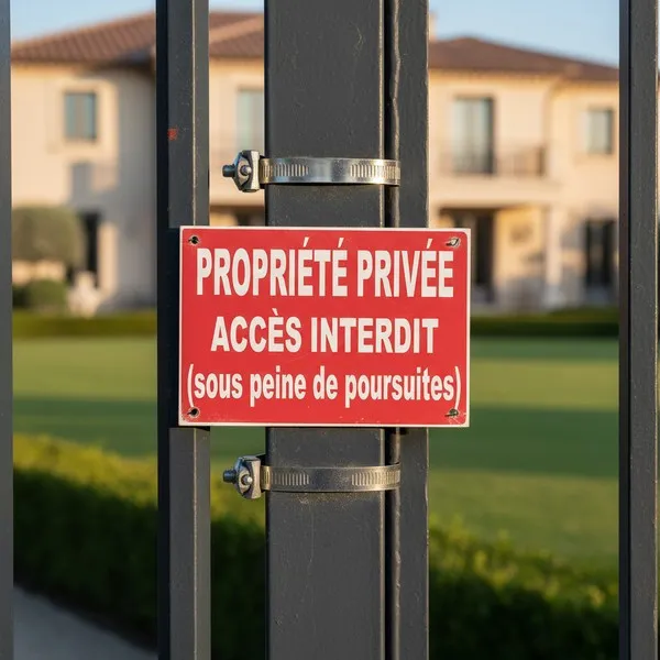 Panneau Signalétique Accès Interdit à la Propriété Privée