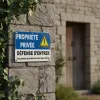 Panneau Interdiction Propriété Privée Haute Tension PVC 5m
