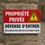 Panneau Interdiction Propriété Privée Haute Tension PVC 5m