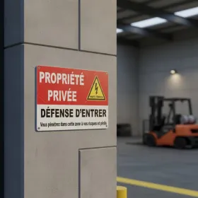 Panneau propriété privée haute tension PVC – 5 mètres