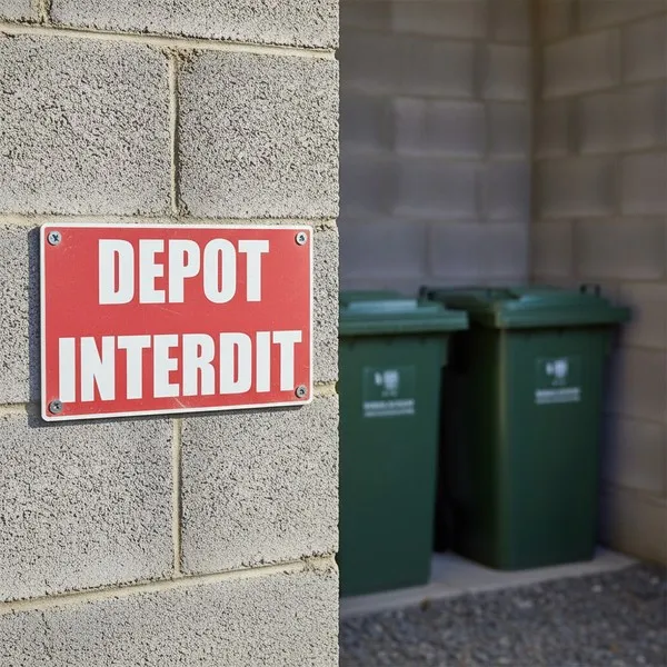 Panneau Dépôt interdit aluminium – Signalétique propriété privée
