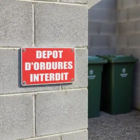 Panneau Dépôt d'ordures interdit – Interdiction