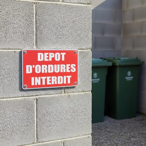 Panneau Dépôt d'ordures interdit – Interdiction