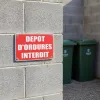 Panneau Dépôt d'ordures interdit – Interdiction