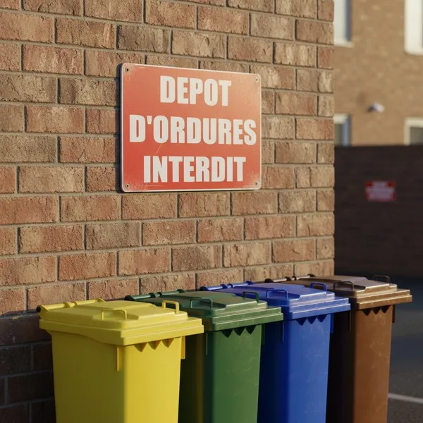 Panneau Dépôt d'ordures interdit – Interdiction