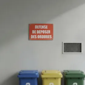 Panneau Défense de déposer des ordures – Panneau Dépôt interdit