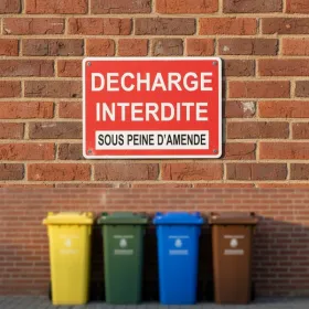 Panneau Décharge Interdite | Dépôt Sauvage - Amende