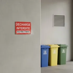 Panneau Décharge Interdite | Dépôt Sauvage - Amende