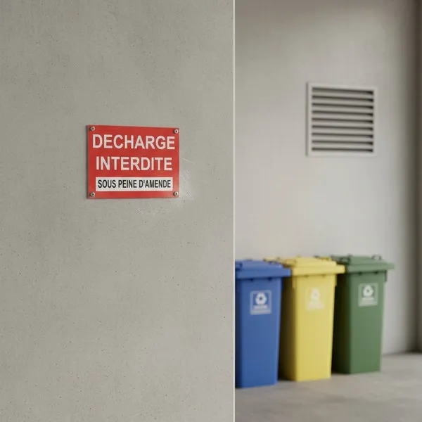 Panneau Décharge Interdite | Dépôt Sauvage - Amende