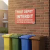 Dépôt Interdit à Côté des Conteneurs – Risque de Poursuites
