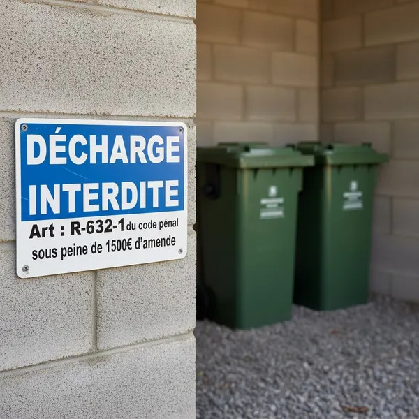 Panneau Décharge/Dépôt Interdit | Amende 1500€ | Signalétique