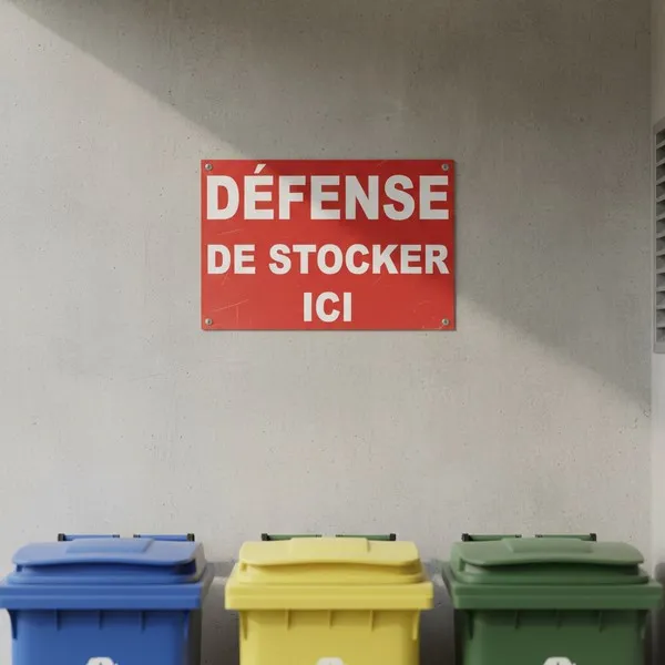 Panneau Défense de stocker ici – Panneau Dépôt interdit