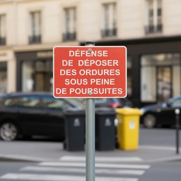 Panneau interdiction dépôt d’ordures – Sous peine de poursuites